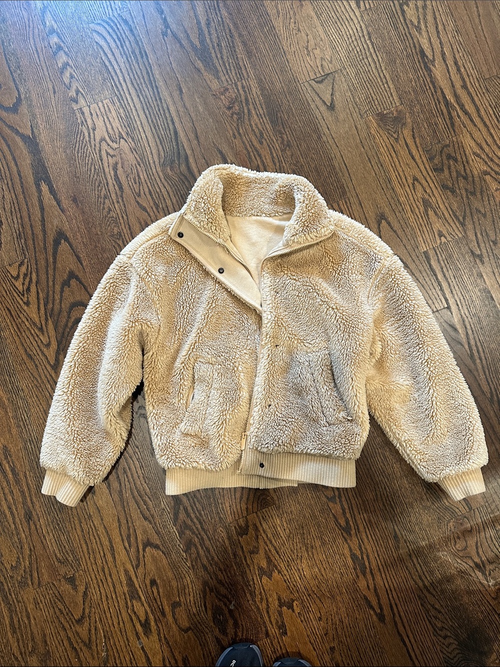 ALO Yoga Plush Teddy Jacket in Cream